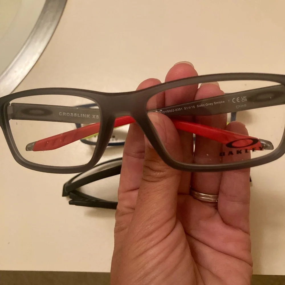 Oakley Crosslink XS Eyeglass Frames - Black, Blue, Gray